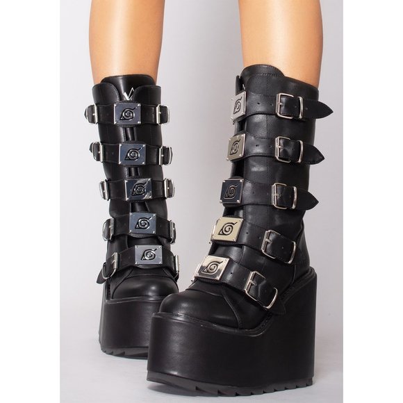 YRU Shoes - YRU X Naruto Dune Leaf Village Platform Boots